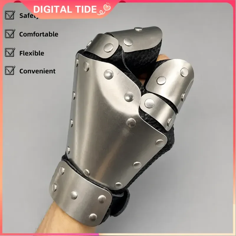 304 Stainless Steel Slingshot Hand Guard Adjustable Wrist Strap Armor Plate for Fish Darts Shooting Accessories