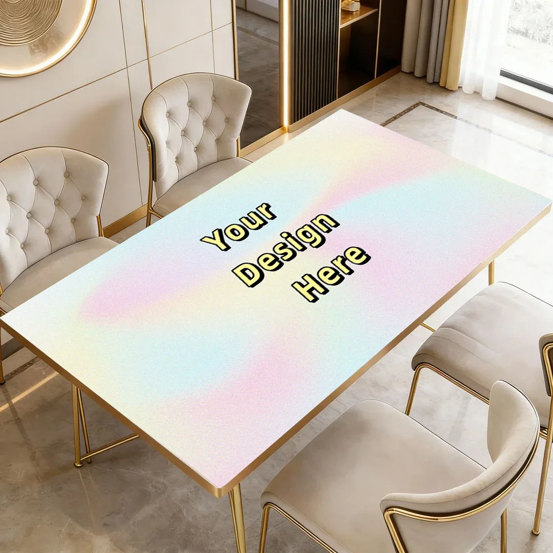 Custom Personalized Table Top Sticker Waterproof Anti‑Scratch Oil-proof Furniture Wrap for Dining Table Desk, Home Decor Gift