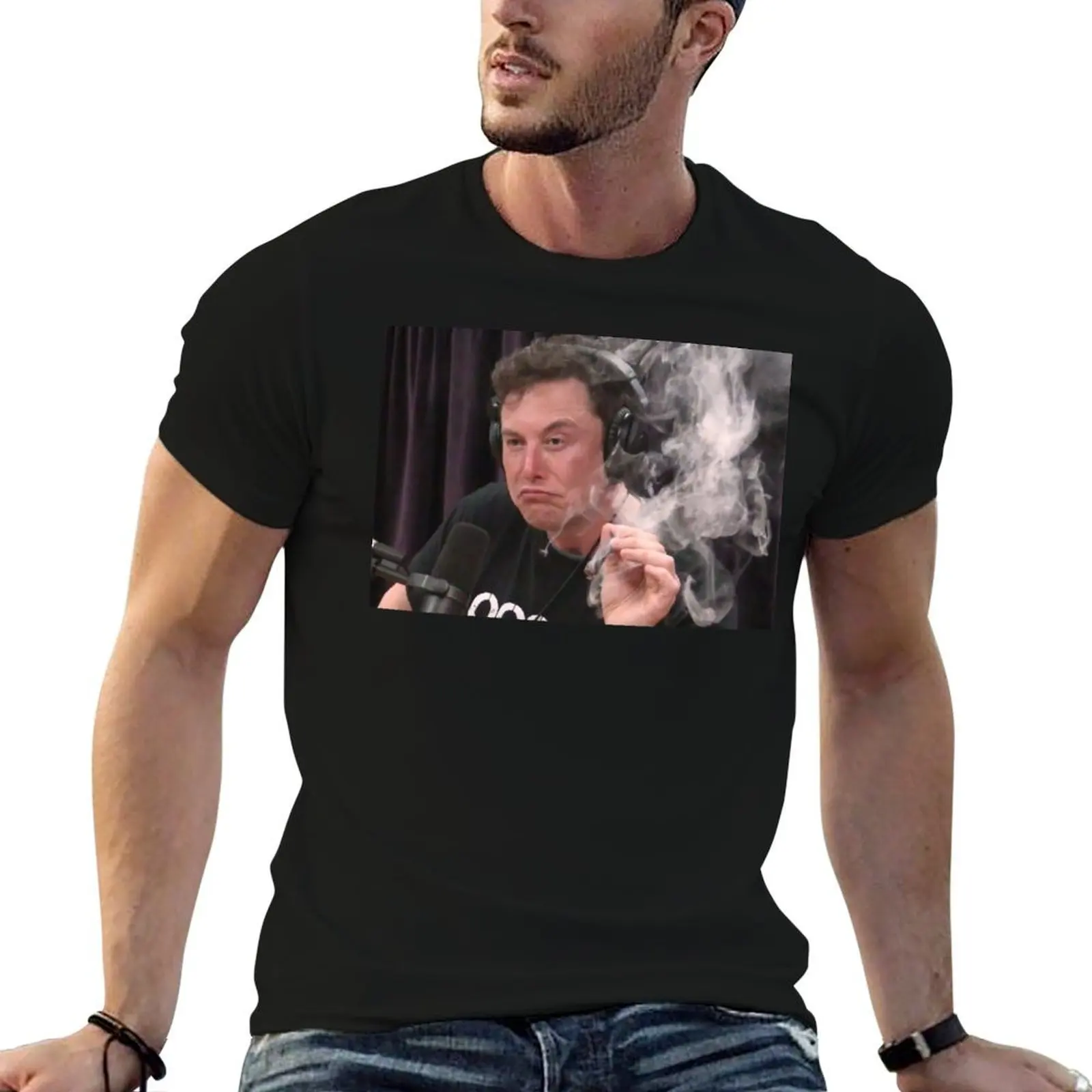 

Elon Musk Smoking Weed Iconic Photo T-Shirt t shirt for man t shirts for man cotton soft T-Shirt