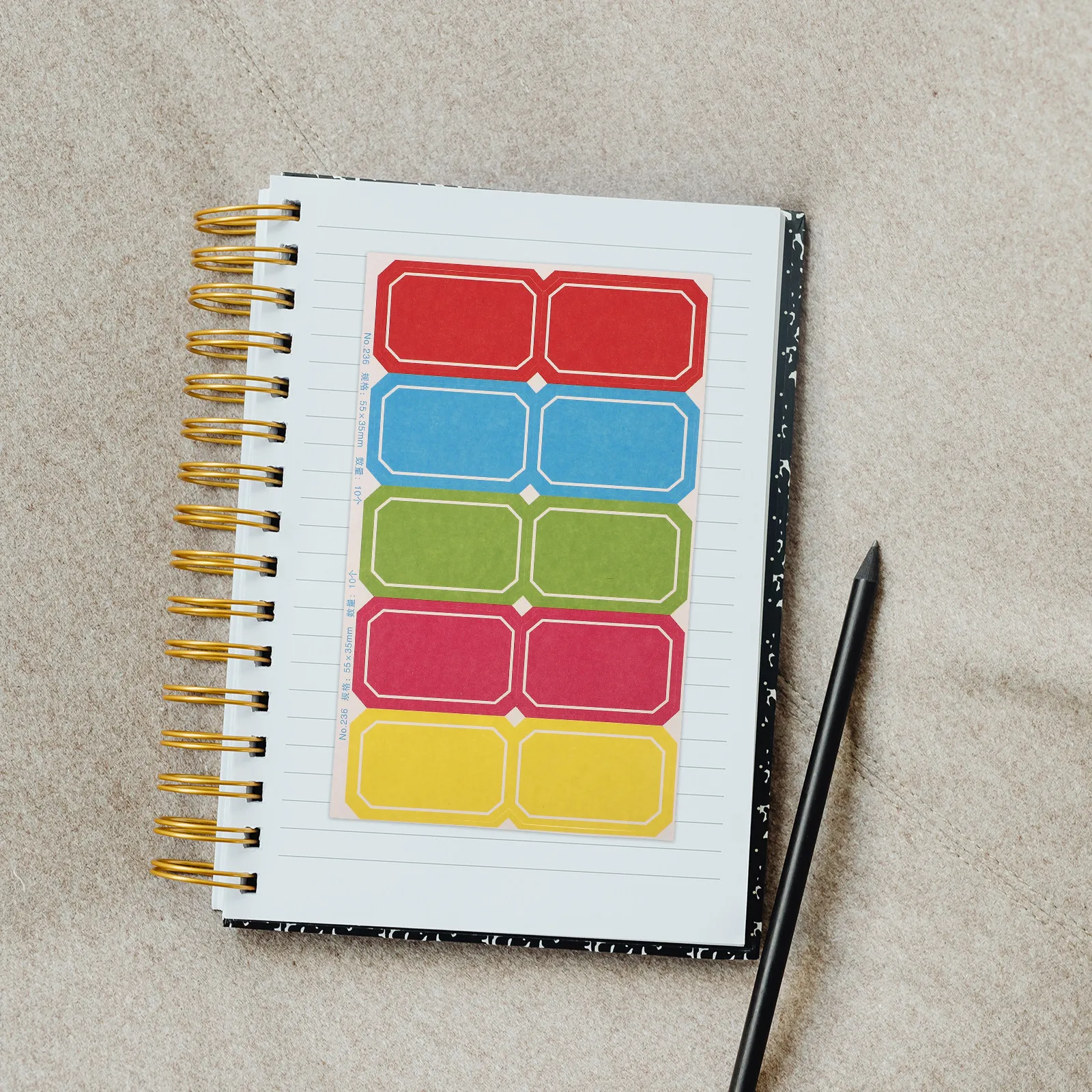 

10 Sheets Compact Portable Colorful Name Label Stickers Easy Peel Paste No Residue Writable Adhesive Name Tags for Price Marking