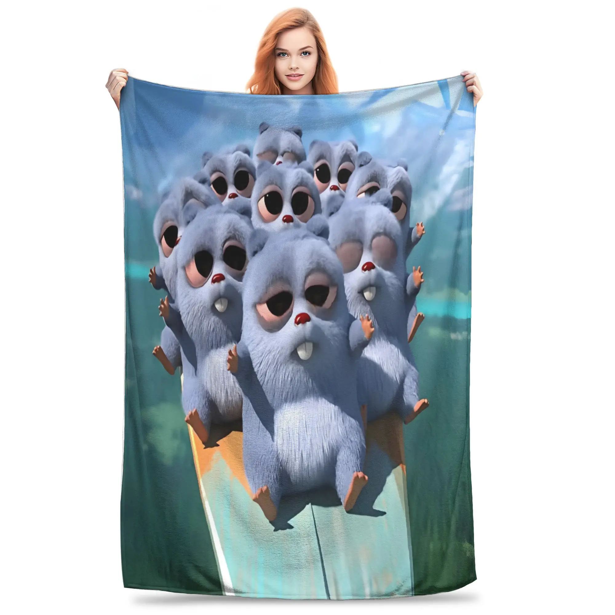 

Супер мягкое одеяло для путешествий в самолете Grizzys and The Lemmings, фланелевое покрывало для дивана, удобный чехол для дивана