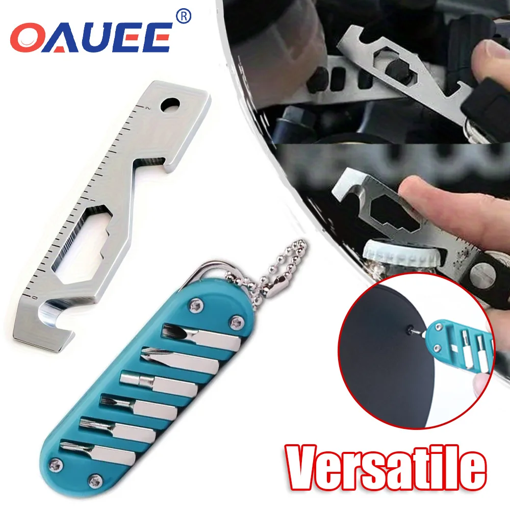 7 in 1 Versatile Folding Knife EDC Screwdriver Wrench Bottle Opener Tool Caliper Multi-functional Set Tool for Outdoor Portable