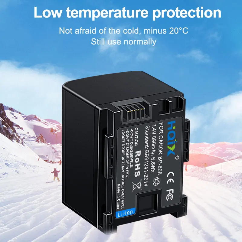 HQIX dla produktu firmy Canon LEGRIA HF HG20 HG21 XA10 G10 FS10 M300 M40 M41 M31 M32 S200 S100 S30 S20 S21 kamera BP-808 809 baterii ładowarka