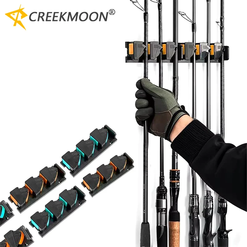 

Настенная стойка для удочек с клеем 3 м, 3/6/9 удочек для хранения, неперфорированный зажим для удочки для рыболовных снастей