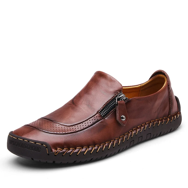 Outdoor Casual Leather Shoes for Men High Quality Men's Leather Shoes Large Size 48 Casual Leather Outdoor Walking Shoes Male