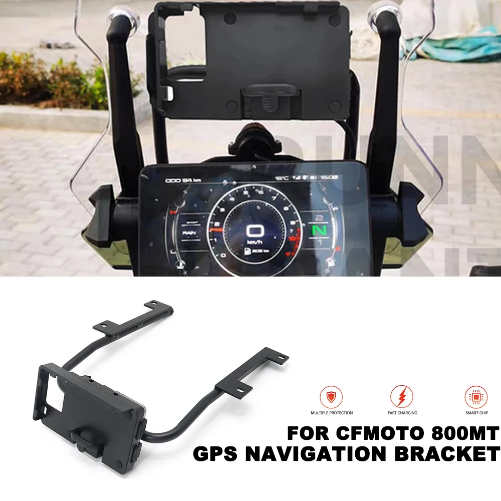 

NEW Motorcycle Accessories GPS Phone Mount USB & Wireless Charging Navigation Bracket Holder Stand For CFMOTO 800MT 800 MT MT800