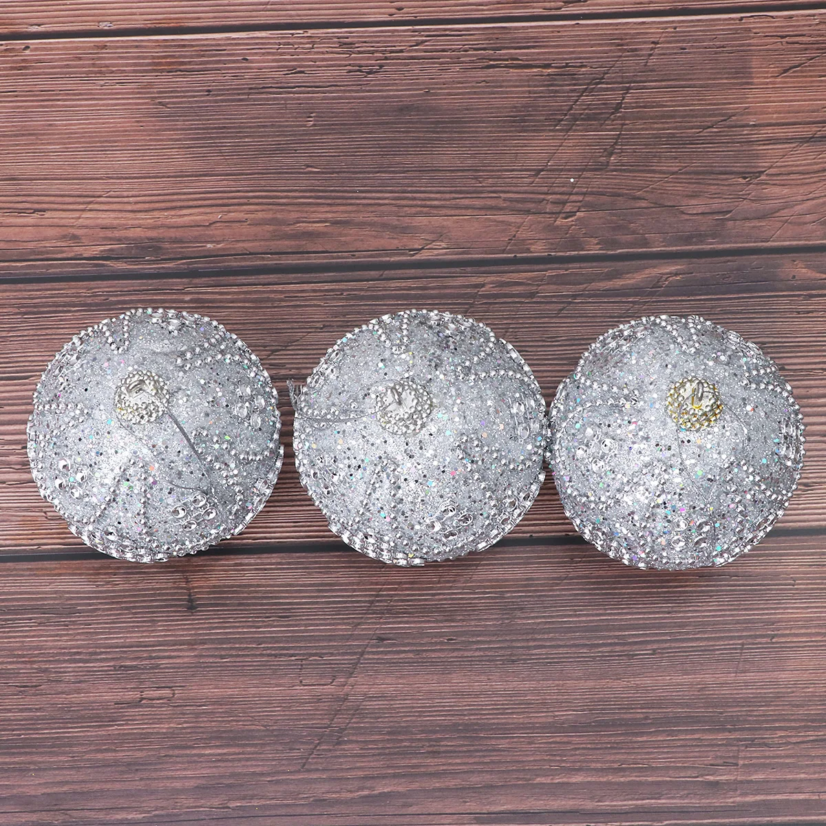 

3 Pcs 8cm Christmas Hanging Pendants Glitter Crystal Rhinestone Decorations for Tree Wedding Party Xmas nament Hanging