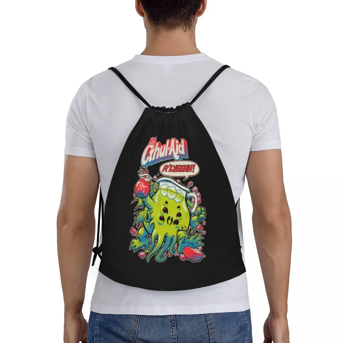 Cthulhu Proximity Wstring Sacs à dos de yoga pour femmes et hommes, sac de sport de dessin animé mignon personnalisé, sac à dos charmant