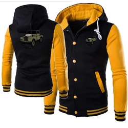 Land Cars Rover 90 Series Army Car Hoodies Baseball Uniform Hommes Sweat à capuche PVD Jersey Survêtements Vestes S-5XL