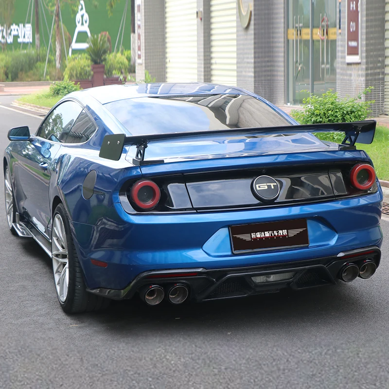 

GT500 Style Carbon Fiber Rear Spoiler For Ford Mustang 2015-2023 Adjustable Tail Wing Car External Accessories Body Kit