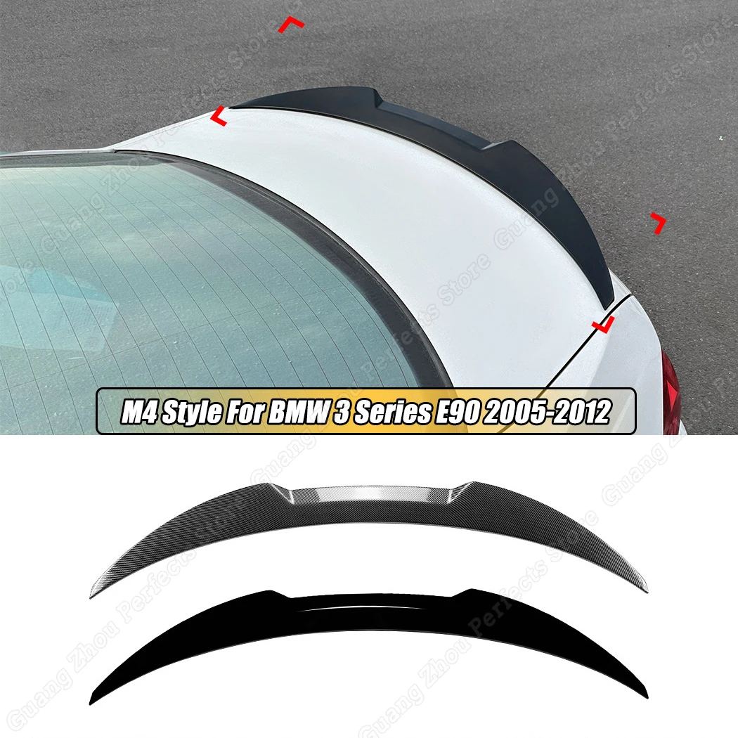 

Car Rear Spoiler Lip Trunk Tail Wing Splitter Diffuser Styling Trim Modification ABS M4 Style For BMW 3 Series E90 2005-2012