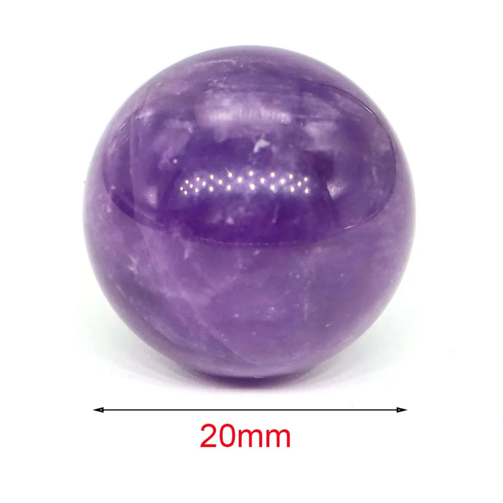 20 مللي متر كرات مستديرة الحجر الطبيعي المجال شفاء كريستال جمشت الطاقة الأحجار الكريمة غلوب لصنع المجوهرات عقد دي اي واي ديكور المنزل #6