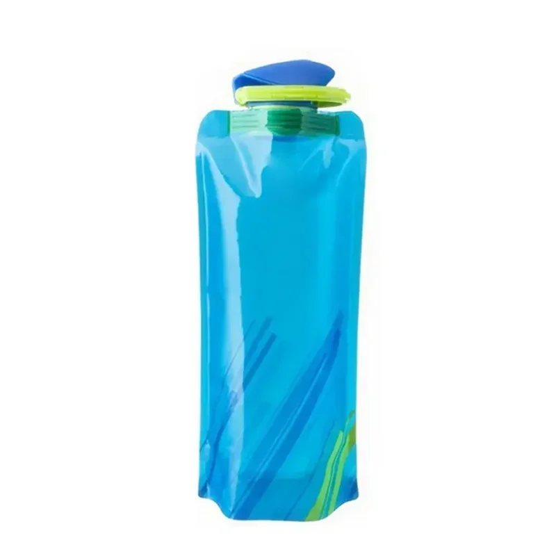 Portable Ultralight Foldable Water Bag 700ml Water Bottle Pouch Outdoor Sport Supplies Hiking Running Soft Flask Water Bottle