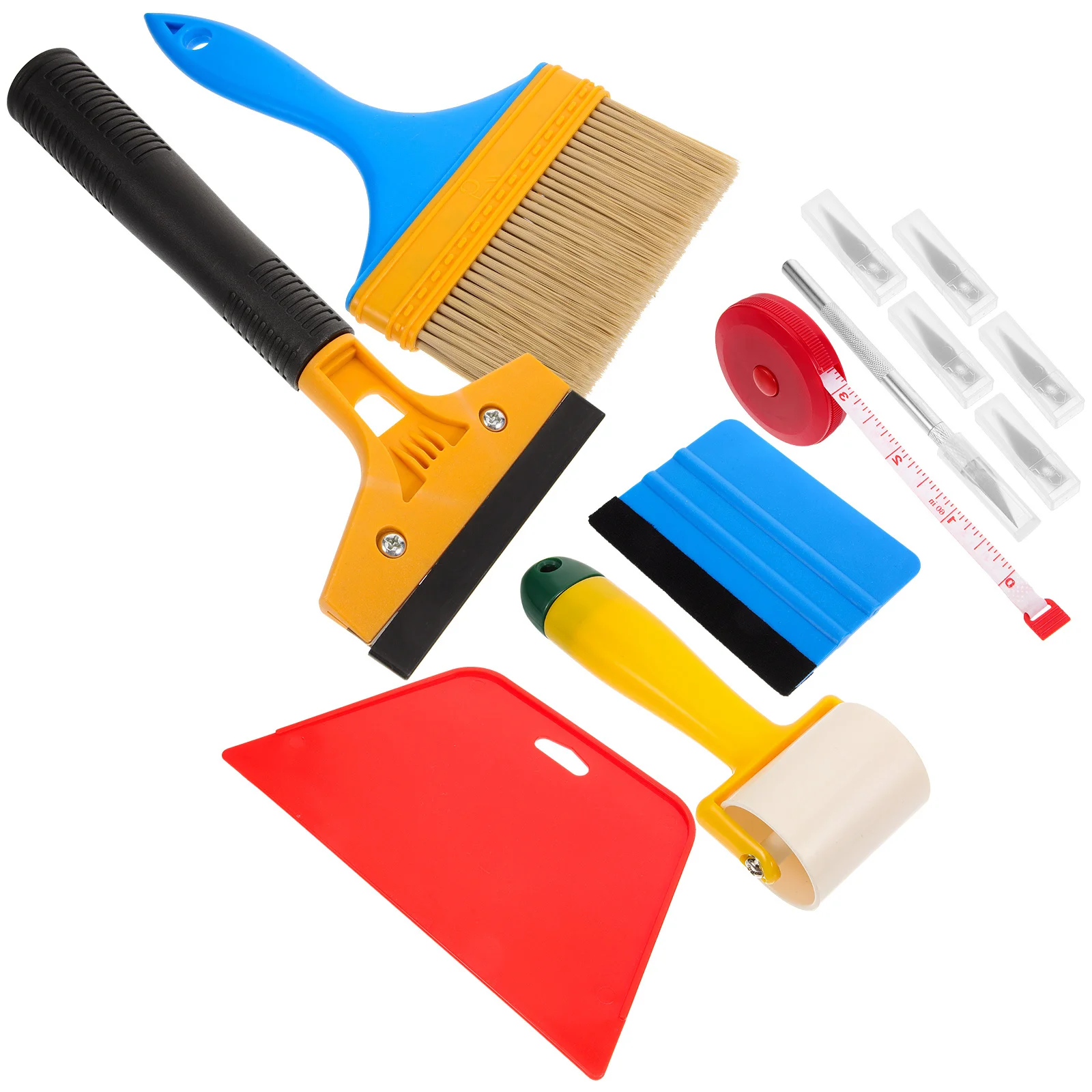 12Pcs Wallpaper Application Kit Includes Scraper Smoother and Roller for Peel and Stick Films Professional Vinyl Installation