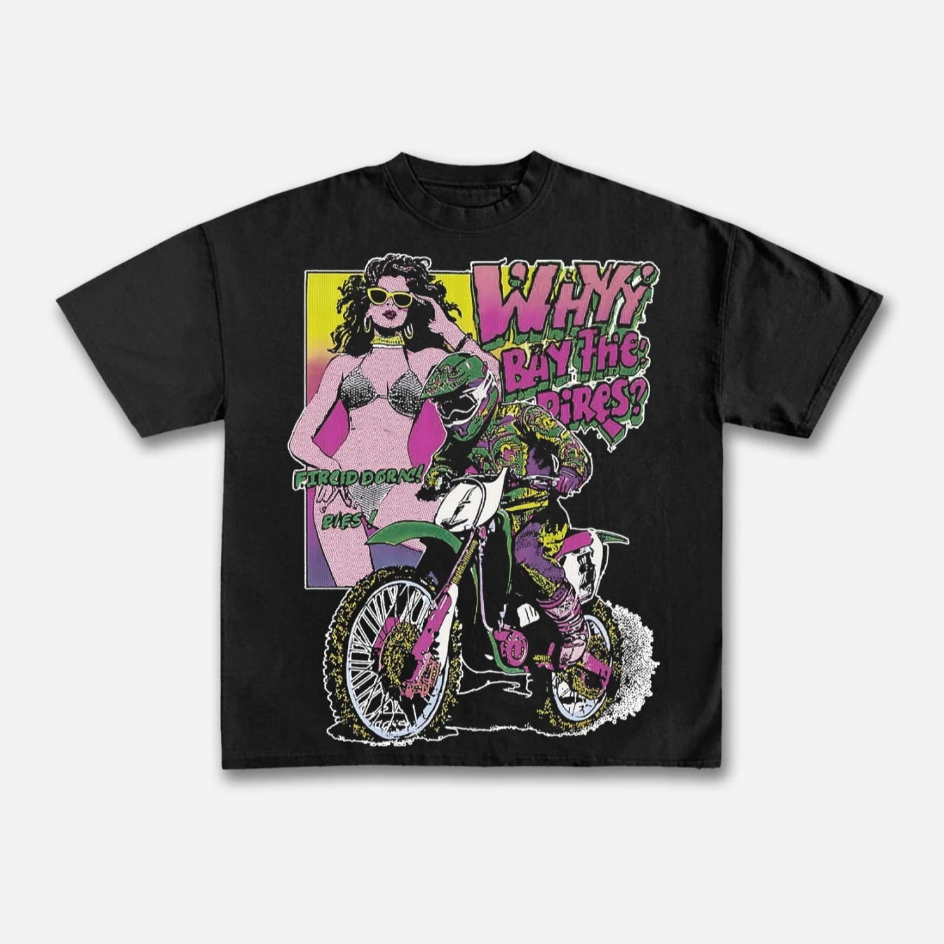 Koszulka męska z nadrukiem graficznym: Jazdę na motocyklach crossowych dla dziewczyn, bawełna, styl Y2K, letnia, z krótkim rękawem, oversize, damska, codzienna koszulka.