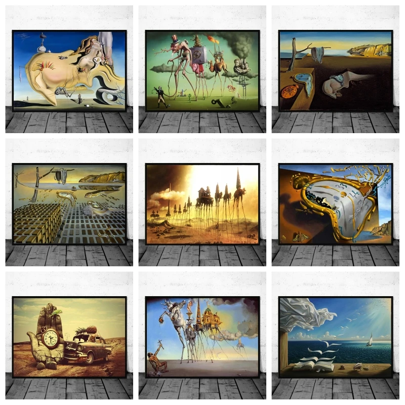 Famous Surrealism By Salvador Dali Numbers Paint On Canvas Decorative Paintings Acrylic Paints Painting By Numbers DIY Craft