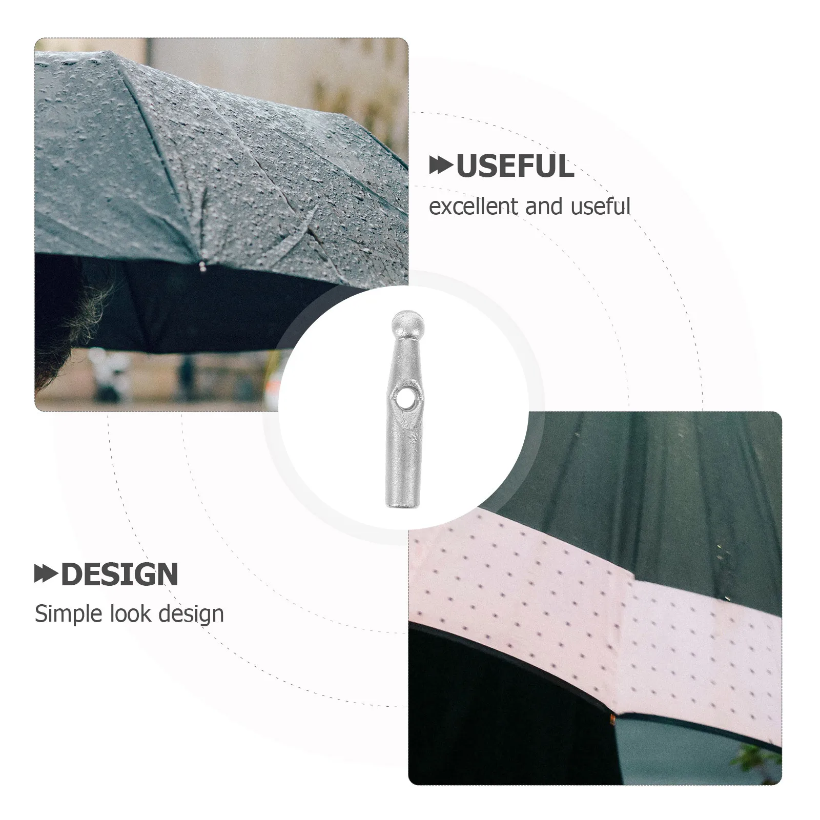 

10Pcs Sturdy Plastic Umbrella Tail Beads Easy to Install for Various Umbrellas Replacement Umbrella Tail Beads
