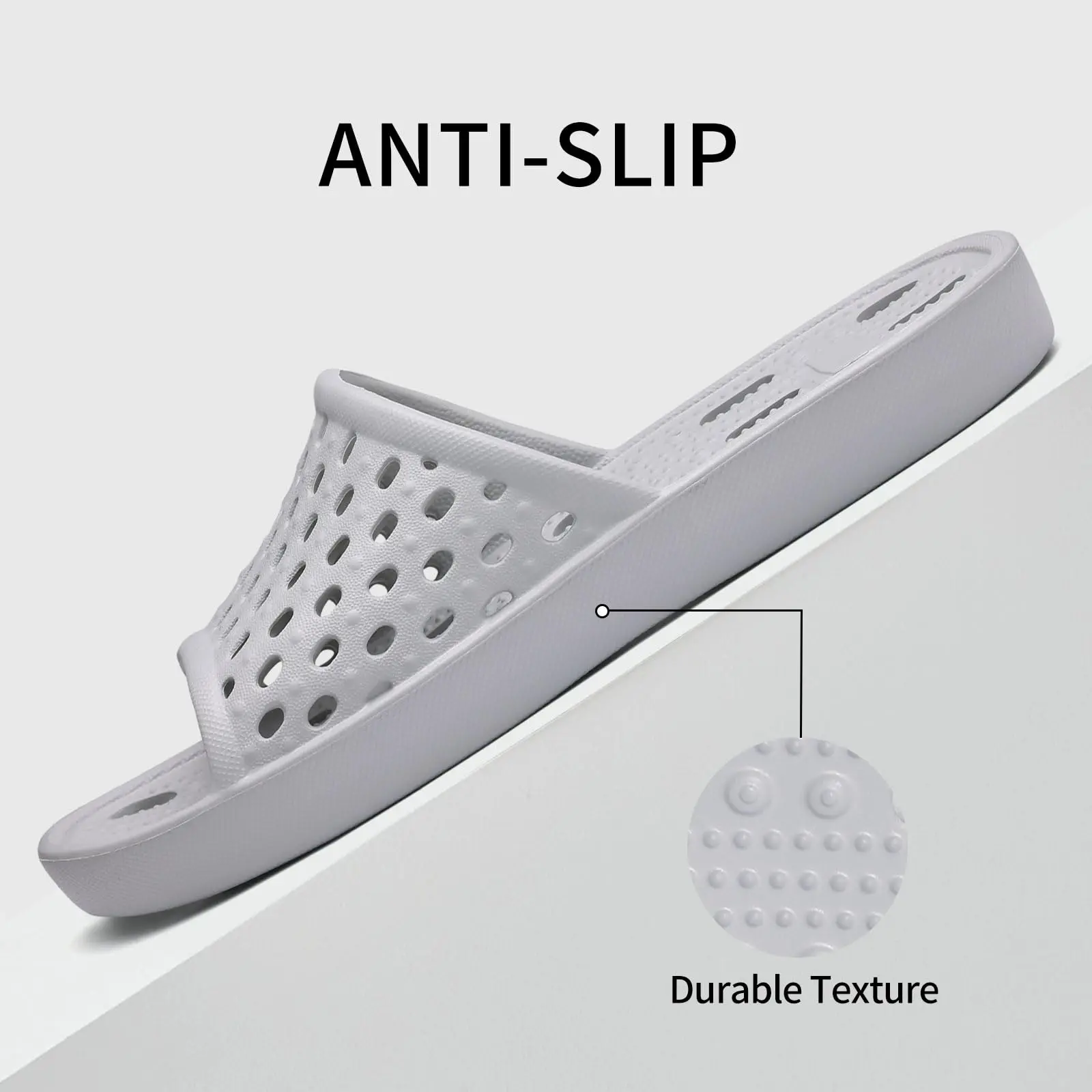 Smile Popcorn Summer Hollow Drainage Shower Slippers Quick Dry Non Slip Open Toe Bath Slides Breathable Indoor Bathroom Sandals view 4