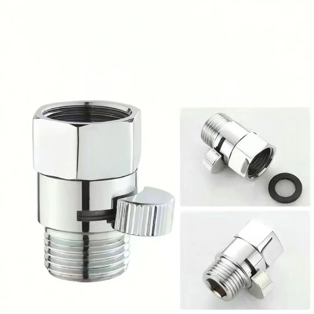 Bathroom Shower Head Connector Copper Quick Open Valve G1/2 Threaded Adapter Flow Control Shut Off Pipe Fitting Tool