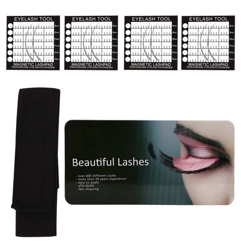 CNK nouveauté Portable greffé cils porte-écharpe applicateur de cils bandeau avec coussin magnétique modèle outil emballé dans des boîtes