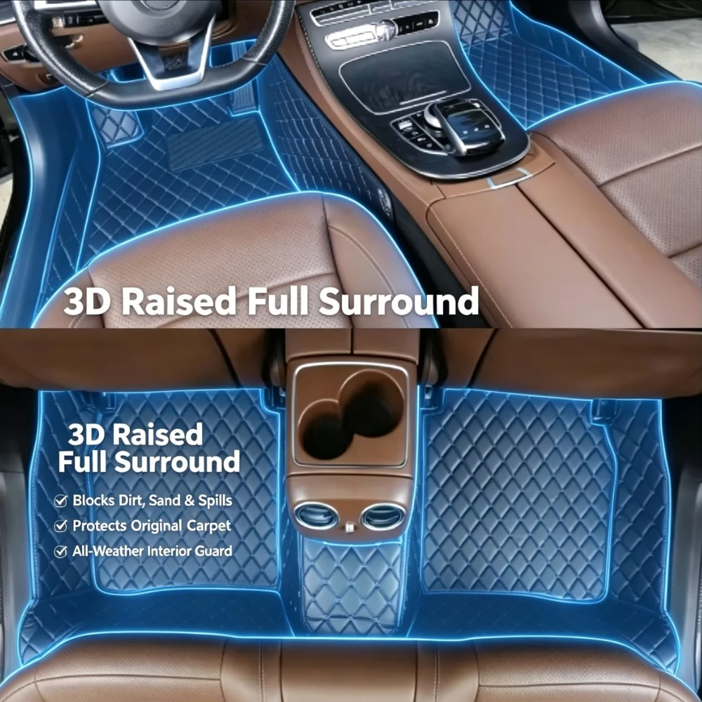 Tapis de sol de voiture personnalisés en TPE sans odeur pour Range Rover Sport L494 Autobiography Carbon Premium 2017-2022 5.0L 5 places, toutes saisons, imperméables, antidérapants, doublures de pieds pour supercar, protection intérieure automobile