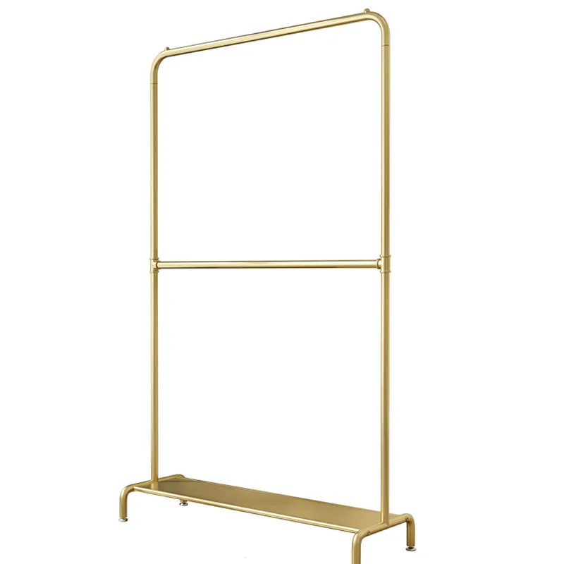 Space Saver Heavy Duty Clothes Rack Storage Bedroom Gold Clothes Hanger Floor Stand Balcony Mueble Recibidor Modern Furniture