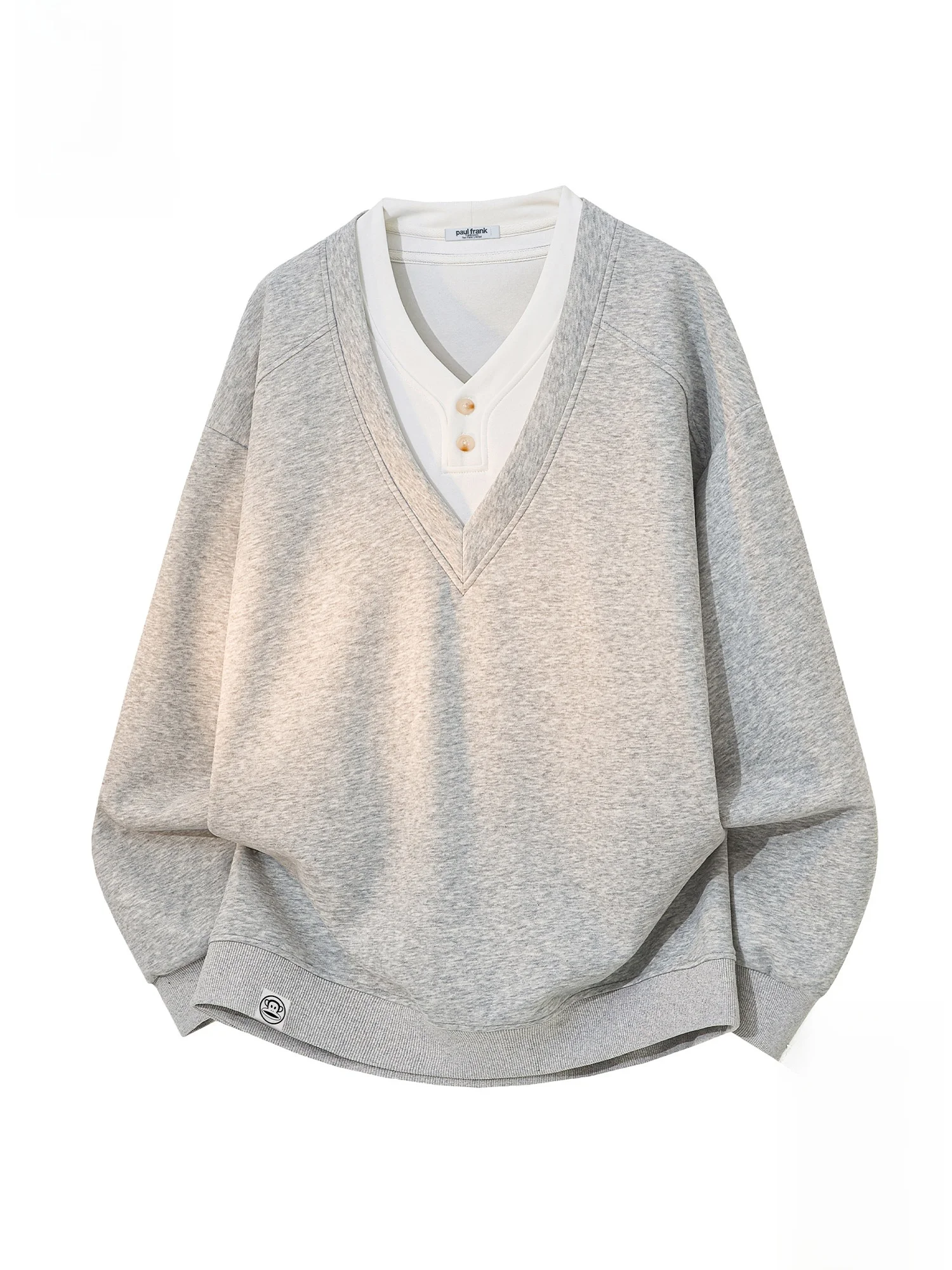 

PaulFrank Loose Fit Long Sve V-Ne Sweatirt for Men Casual Versatile Spring Faionable Comfortable Cotton Blend Sweats...