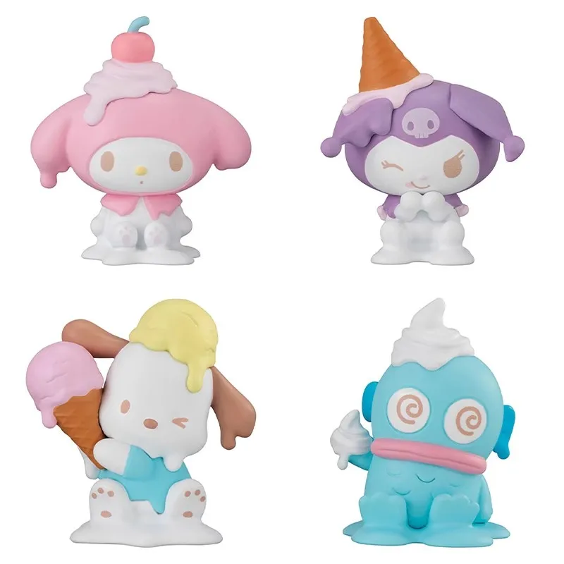 

Bandai Original 4Pcs Gashapon サンリオキャラクターズ とろり～んマスコット2 Toys For Kids Gift Collectible Model Ornaments