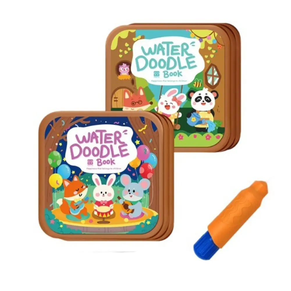 With Pen Water Drawing Book Clean Water Reusable Reusable Coloring Book Multi-scene DIY Design Magic Drawing Book Learning