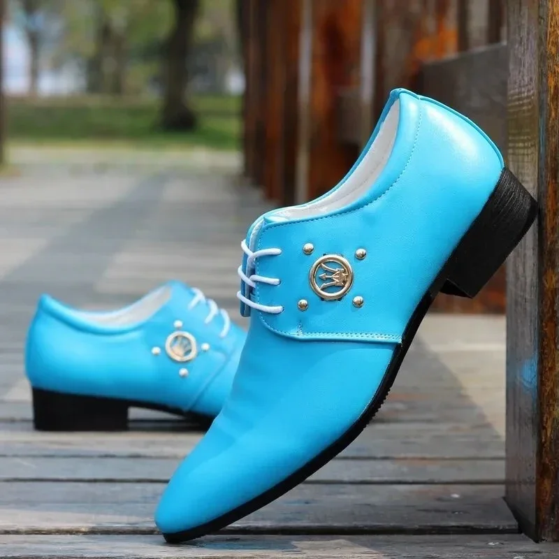 Summer Leather Shoes for Men Male Leather Fashion Business Luxury Colorful Party Dress Shoes Loafers 남성구두 Sapatos Masculinos