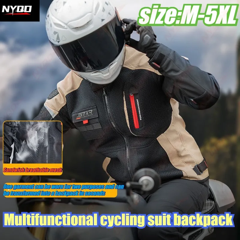 Motorcycle Riding Suit Deformable Backpack Helmet Spring and Summer Breathable Men's SKJ871