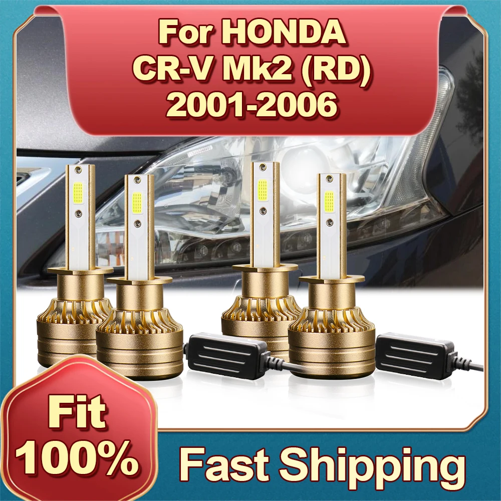 

2/4Pcs Led Car Headlight Bulbs H1 30000LM Lights 6000K Auto Lamp For HONDA CR-V Mk2 (RD) 2001 2002 2003 2004 2005 2006