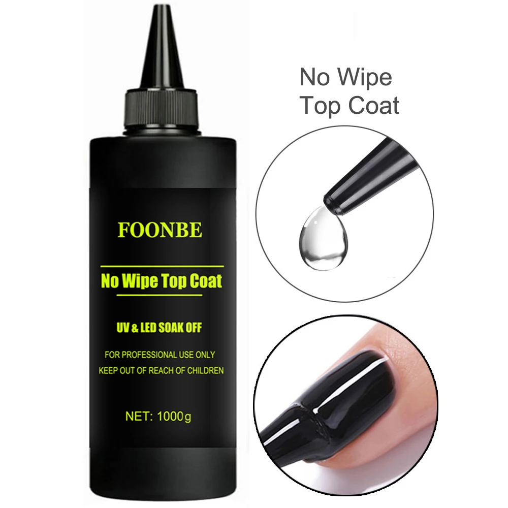 580g/1KG Super brillant couche de finition UV Base Gel vernis mat couche de finition renforcer Gel longue durée brillant tremper le vernis d'art des ongles