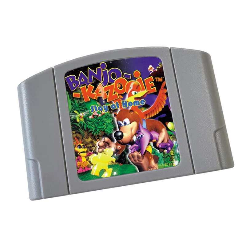 Banjo Kazooie stay at home For N64 Game Card US Version Console 64 bit USA Version Video Game Cartridge