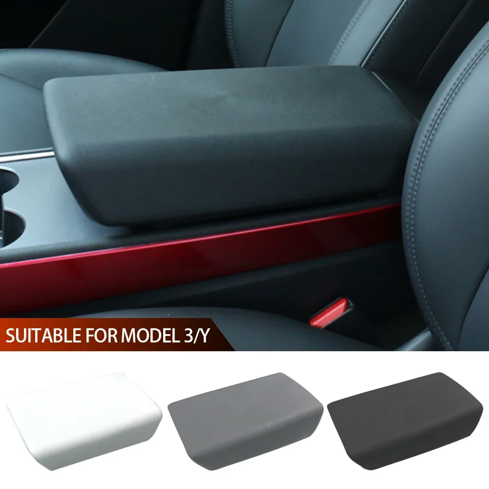 Armrest Cover for Tesla Model 3 Y Arm Rest Box Center Console Protective TPE Snap-in Installation Modely Interior Accessories