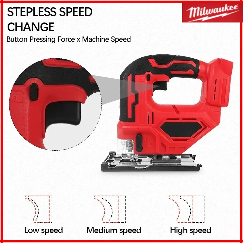 ميلووكي 3000 دورة في الدقيقة منشار منحني كهربائي لاسلكي 750 واط منشار تهزهز كهربائي أدوات قطع النجارة الكهربائية لبطارية 18 فولت