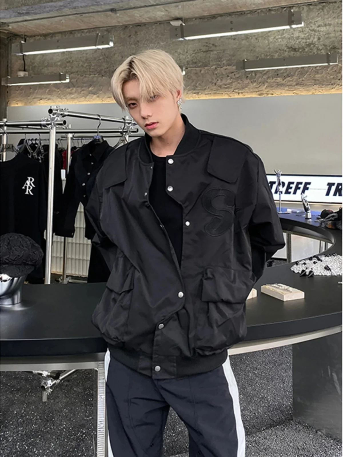 

Мужская бейсбольная куртка Cleanfit Irregular American Style, молодежная модная уличная одежда, верхняя одежда из полиэфирного волокна