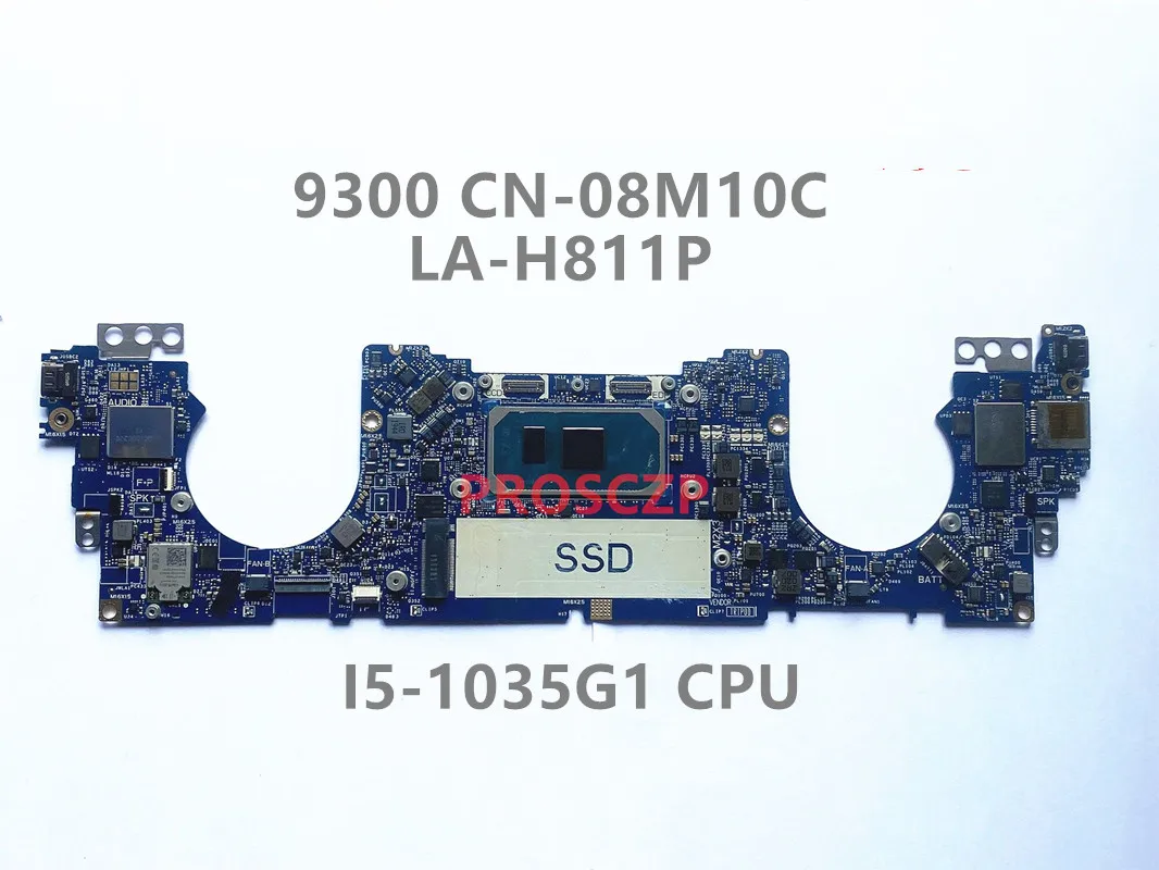 CN-08M10C 08M10C 8M10C Mainboard FOR XPS 13 9300 Laptop Motherboard FDQ30 LA-H811P With I5-1035G1 CPU 16GB 100% FULL Tested OK