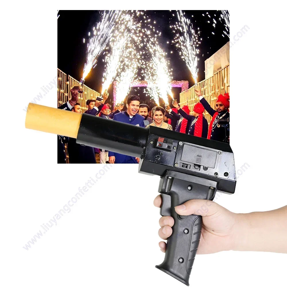 Wedding Party Ice Pyrotechnic Cold Pyro Machine Gun Fountain Firework HandHeld Fire Shooter Birthday Sparkler Stage Spark Bride