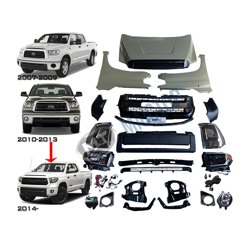 

Maictop Autozubehör Facelift Front Front Stoßstange Body Kit Für Tundra 2007-2013 Bodykit Upgrade Auf 2014-2021