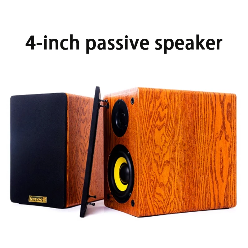 4Inch Passive Speaker 120W 6 Ohm HIFI Desktop Bookshelf Speakers 2.0 Surround Loudspeaker Home Theater Audio Sound Box