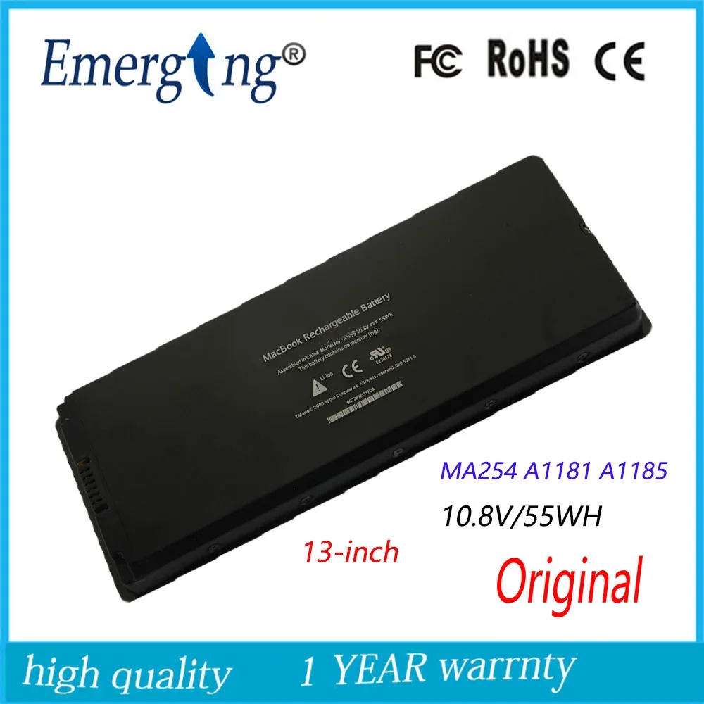 10.8V 55WH New  Original   Laptop Battery for APPLE MacBook  A1185 A1181 MA254