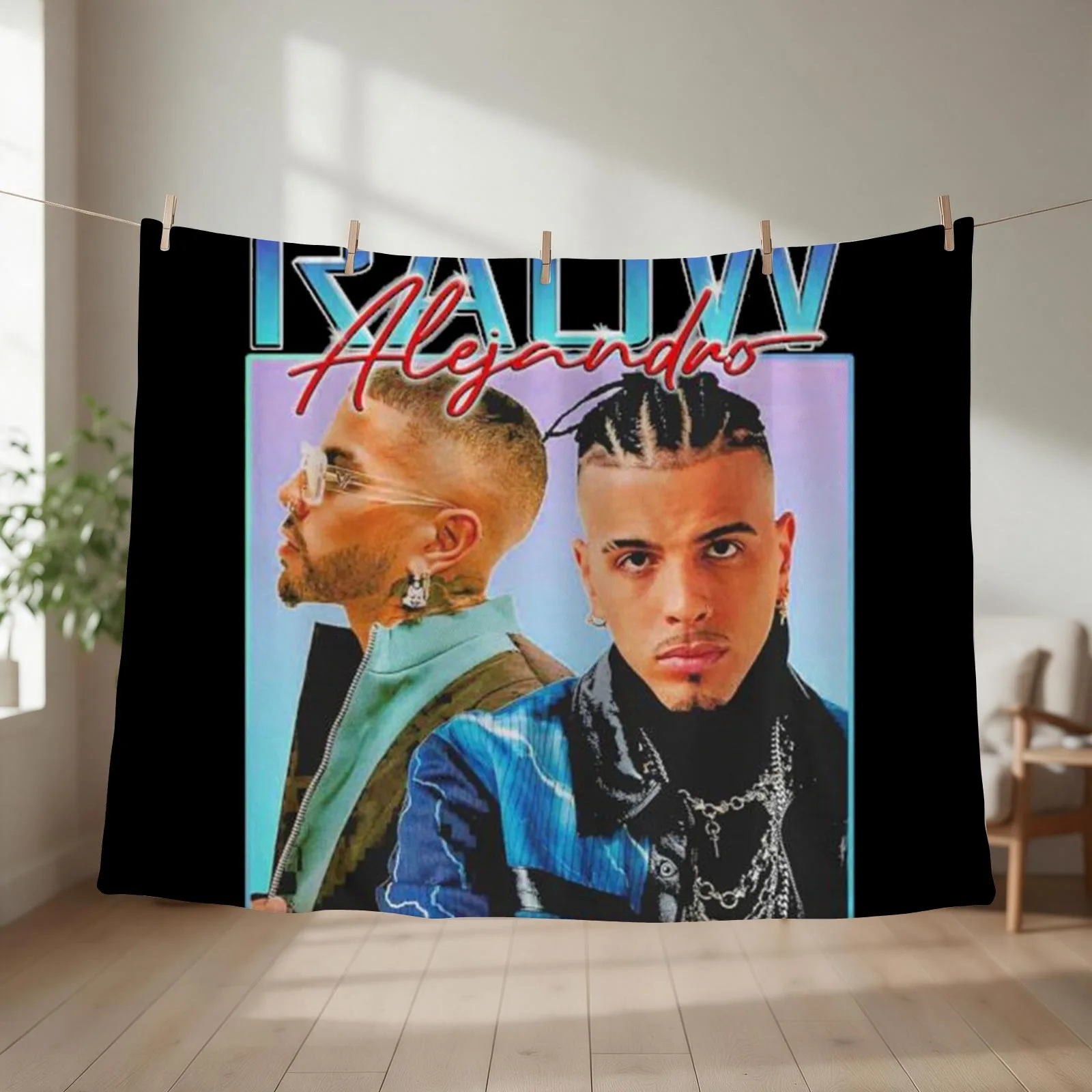 Alejandro Vintage Rap Music Throw Blanket couch cozy soft plush fuzzy picnic outdoor blanket