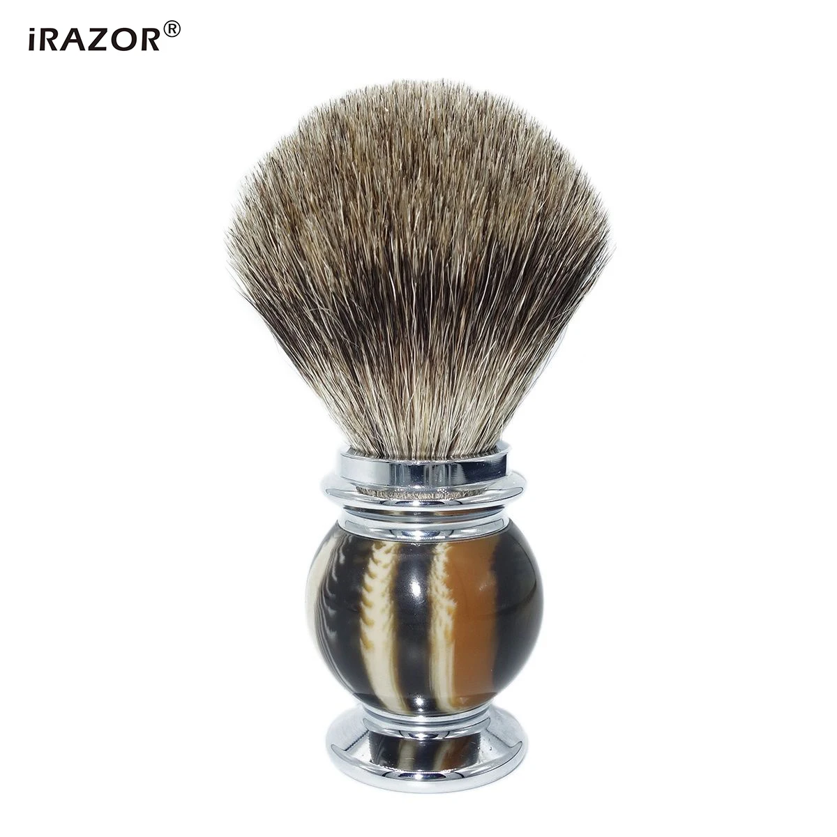 

New Men Beard Shaving Brush Resin Handle Natural Badger Hair Barber Salon Soap Foam Facial Cleaning Tool