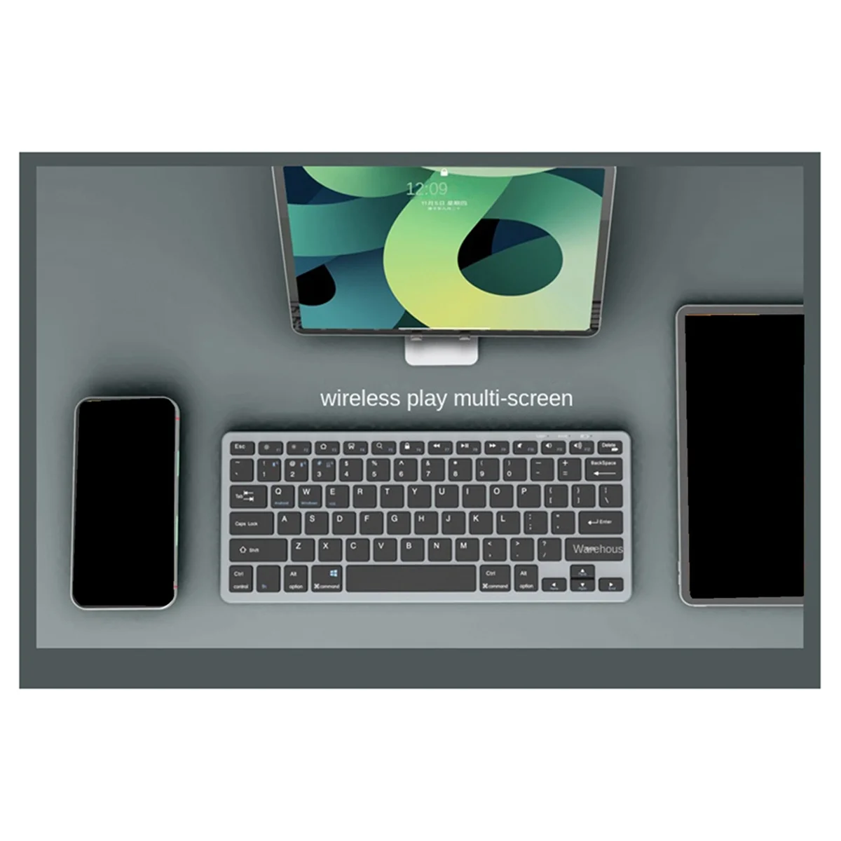 Popular kit de teclado y mouse inalámbricos para IOS/Android/Windows Silver