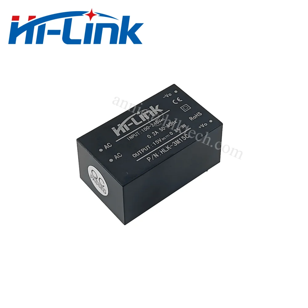 Hilink New 220V to 3.3V 5V 9V 12V 15V 24V 3W C Series AC DC Built-in EMC Circuit  Isolated Power Supply Module HLK-3M05C