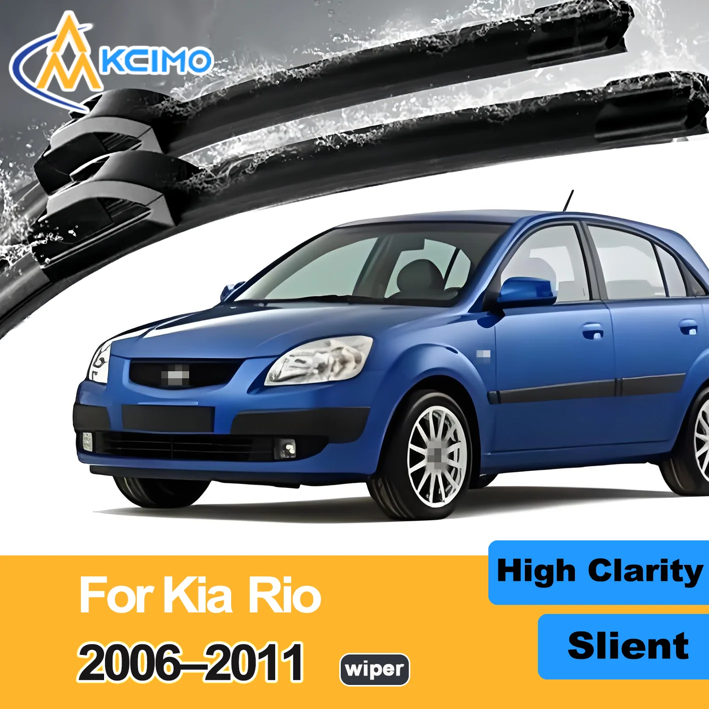 

2PCS New Front Windshield Wiper Blade for Kia Rio JB 2006-2011 Kia Pride Kia Sephia Sport (Colombia, taxi version) Front Windshi