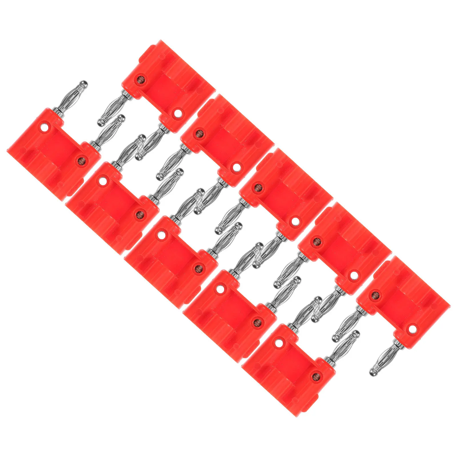 

10Pcs Parallel Banana Plugs Dual Connectors Space-Saving Speaker Wire Banana Clips Home Stereo Speaker Connectors