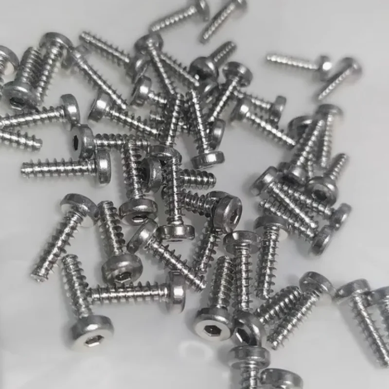 M1.7 M2 M2.3 M2.6 M3 M3.5  HB 304Stainless Steel Thin Round Cylindrical Head Hexagonal Self Tapping Flat Tail Screw