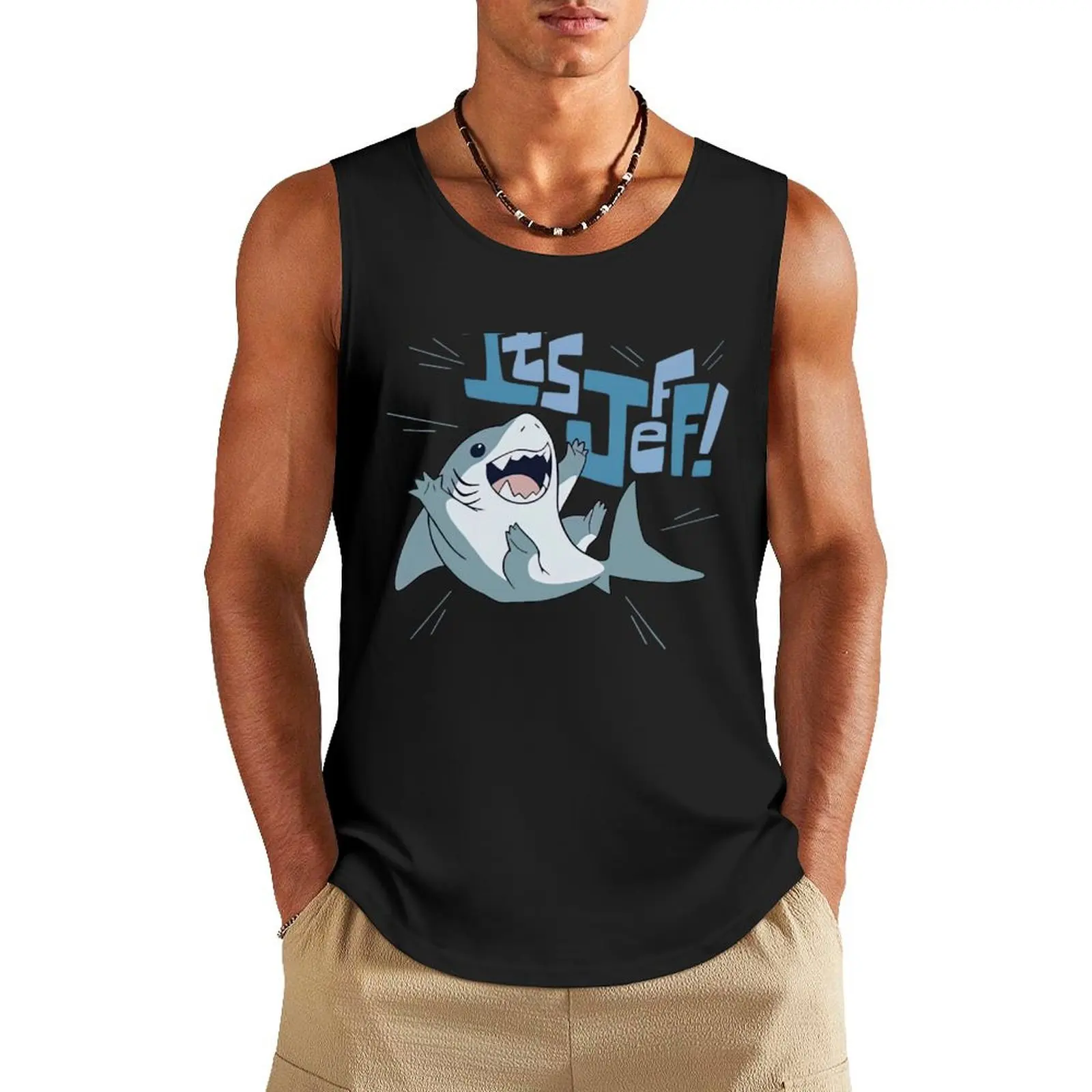 It’s Jeff The Landshark Tank Top bodybuilding t shirt anime top t shirt gym sports suits